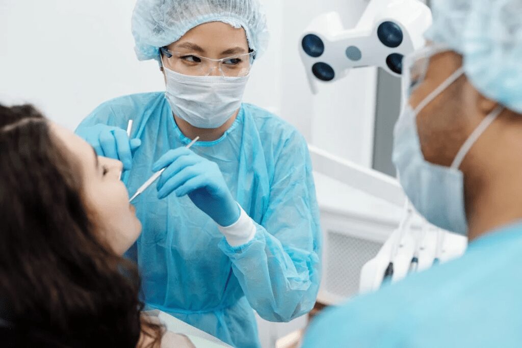 patient having dental procedure